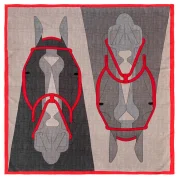 POBING Manual Hand Rolled Twill Silk Scarf Women Horse Head Square Scarves Echarpes Foulards Femme Wrap Lady Bandana Hijab 90CM