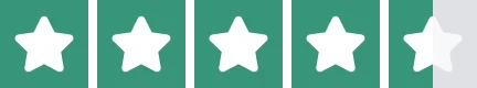 Overall rating is 4.5